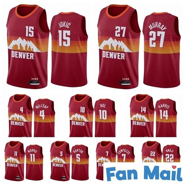 2021 michael 1 porter jr. bol 10 bol nikola 15 basketball jokic jersey jamal 27 murray jerseys gary 14 harris paul 4 millsap new uniform, Black;red
2021 michael 1 porter jr. bol 10 bol nikola 15 basketball jokic jersey jamal 27 murray jerseys gary 14 harris paul 4 millsap new uniform, Black;red