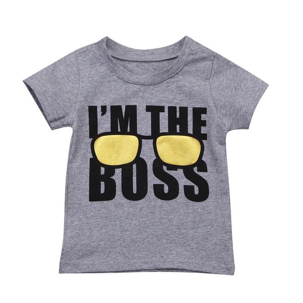 kids baby boy t-shirt child short sleeve grasses printed cotton 1-6 years, White