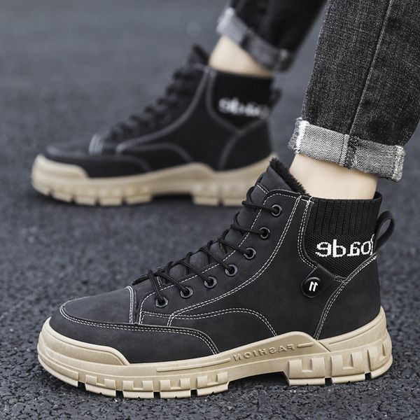 trendy martin high korean version 2021 winter snow boots plush thickened men's sho, Black
trendy martin high korean version 2021 winter snow boots plush thickened men's sho, Black