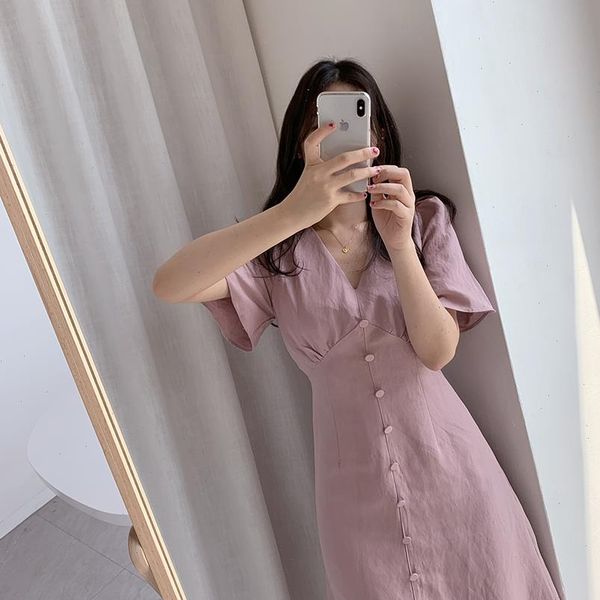 v neck buttons plus size summer dress girls boho party female vintage dress solid short sleeve women dresses robe, Black;gray
v neck buttons plus size summer dress girls boho party female vintage dress solid short sleeve women dresses robe, Black;gray