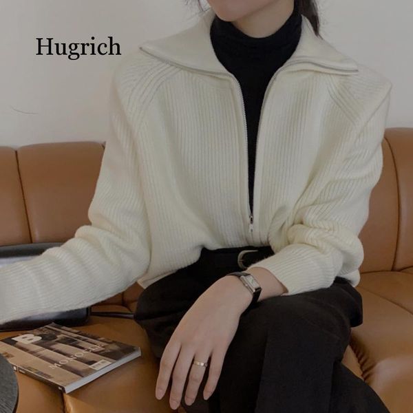 lapel sweater coat women's spring 2021 new zipper loose solid color long sleeve knitted cardigan female fashion, White
lapel sweater coat women's spring 2021 new zipper loose solid color long sleeve knitted cardigan female fashion, White