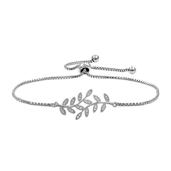 women's leaf sliding buckle bracelet 3a zircon plant personality classic fashion bracelet, Black
women's leaf sliding buckle bracelet 3a zircon plant personality classic fashion bracelet, Black