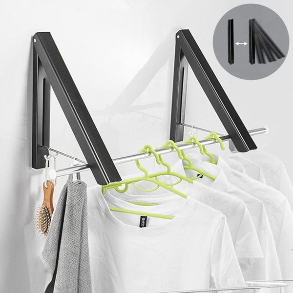 hangers & racks 1pc portable folding clothes hanger balcony wall-mounted drying rack retractable invisible rail home supplies
hangers & racks 1pc portable folding clothes hanger balcony wall-mounted drying rack retractable invisible rail home supplies