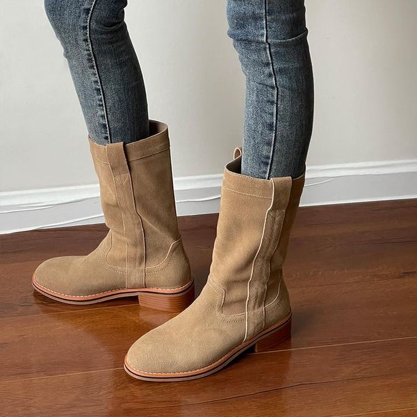 boots cow suede leather western autumn winter women mid-calf round toe fashion concise dress casual shoes woman short boot, Black
boots cow suede leather western autumn winter women mid-calf round toe fashion concise dress casual shoes woman short boot, Black