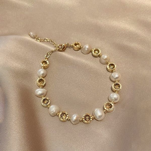 bracelet net red same freshwater pearl female korean version sen series jewelry cool wind transfer bead design to send girlfriends hand, Golden;silver
bracelet net red same freshwater pearl female korean version sen series jewelry cool wind transfer bead design to send girlfriends hand, Golden;silver