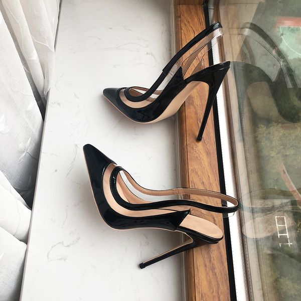pvc patchwork women red bottom shoes black slingback high heel ladies pointed stiletto sandal
pvc patchwork women red bottom shoes black slingback high heel ladies pointed stiletto sandal