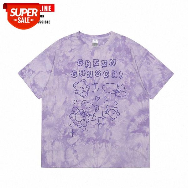 streetwear men couple short-sleeved t-shirt and women bear tie-dye harajuku japanese national tide half-sleeved bottoming shirt #yw2l, White;black
streetwear men couple short-sleeved t-shirt and women bear tie-dye harajuku japanese national tide half-sleeved bottoming shirt #yw2l, White;black