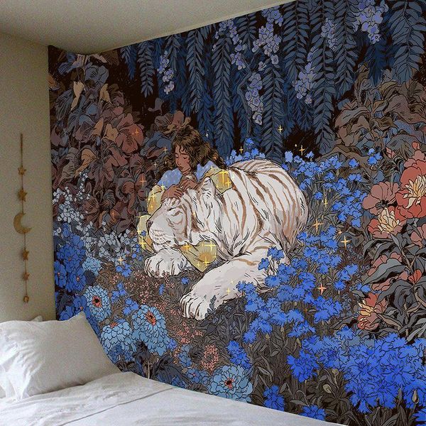 tapestries european girl and tiger anime tapestry small fresh modern home decoration background cloth boho wall hanging cartoon beach mat
tapestries european girl and tiger anime tapestry small fresh modern home decoration background cloth boho wall hanging cartoon beach mat