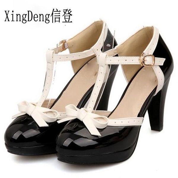 dress shoes summer sweet princess style women high heel pumps girl pu sapato leather ankle strap lolita size 33-48, Black
dress shoes summer sweet princess style women high heel pumps girl pu sapato leather ankle strap lolita size 33-48, Black