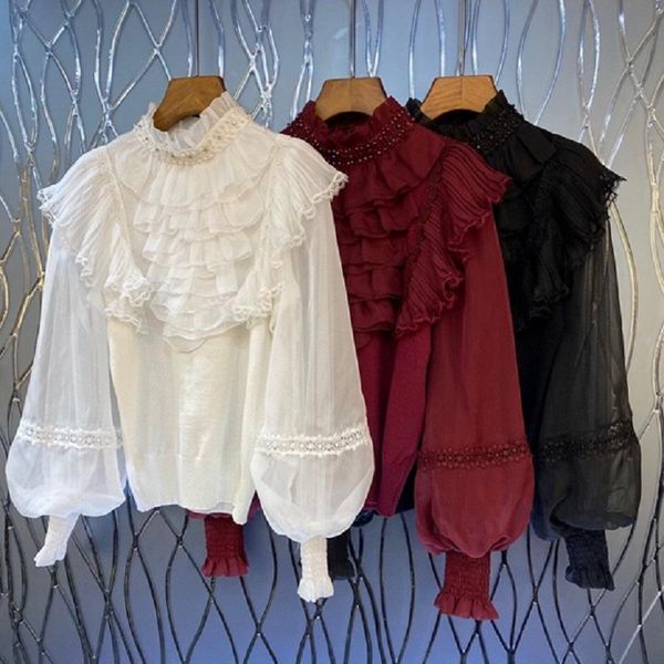 women's sweaters korean fashion 2021 autumn winter pullovers women cascading ruffle beading deco long sleeve white red black jumper, White;black
women's sweaters korean fashion 2021 autumn winter pullovers women cascading ruffle beading deco long sleeve white red black jumper, White;black