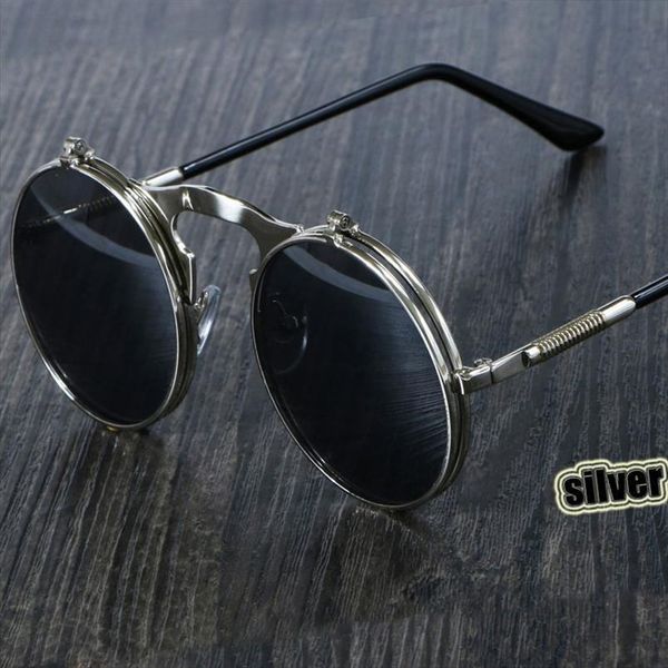 steampunk sunglasses round metal oculos de sol women style retro flip circular double sun glasses men circle, White;black
steampunk sunglasses round metal oculos de sol women style retro flip circular double sun glasses men circle, White;black