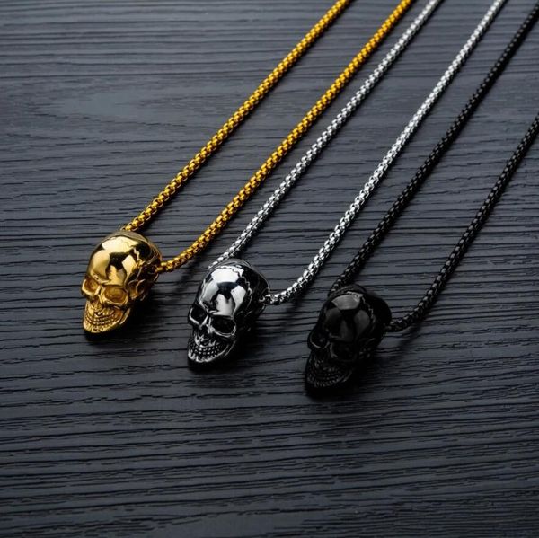 retro gothic 316l stainless steel skull pendant necklace punk men's titanium steel necklace riding jewelry gifts, Silver
retro gothic 316l stainless steel skull pendant necklace punk men's titanium steel necklace riding jewelry gifts, Silver