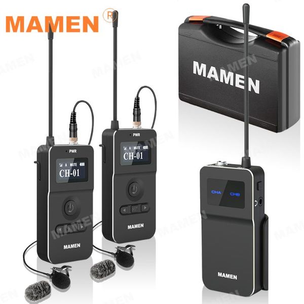 mamen uhf 630-696mhz wireless microphone professional noise reduction camera/phone microphone outdoor live broadcast vlog mic
mamen uhf 630-696mhz wireless microphone professional noise reduction camera/phone microphone outdoor live broadcast vlog mic