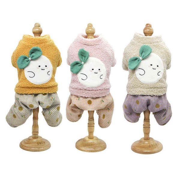 keji cloth autumn and winter dog teddy than bear bomei pet small puppi warm psh four legged cotton padded