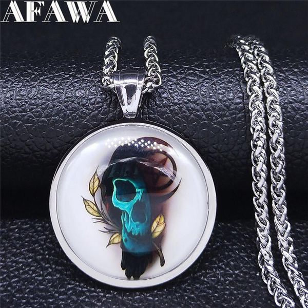 pendant necklaces gothic skull glass stainless steel long chain women silver color necklace jewelry cadenas de acero inoxidab nj41s02
pendant necklaces gothic skull glass stainless steel long chain women silver color necklace jewelry cadenas de acero inoxidab nj41s02