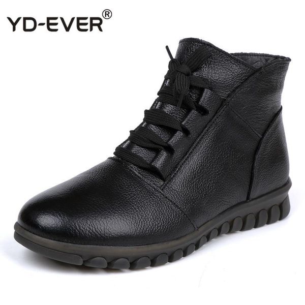 boots genuine leather shoes woman winter women's ankle flat with zip fur botas mujer female retro, Black
boots genuine leather shoes woman winter women's ankle flat with zip fur botas mujer female retro, Black