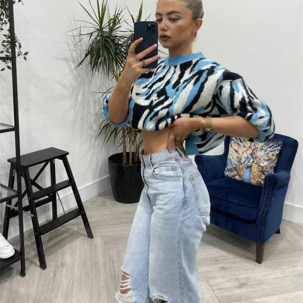 women's sweaters woman casual blue loose half sleeve 2021 autumn vinatge female oversized knitted pullover ladies high street knitwear, White;black
women's sweaters woman casual blue loose half sleeve 2021 autumn vinatge female oversized knitted pullover ladies high street knitwear, White;black