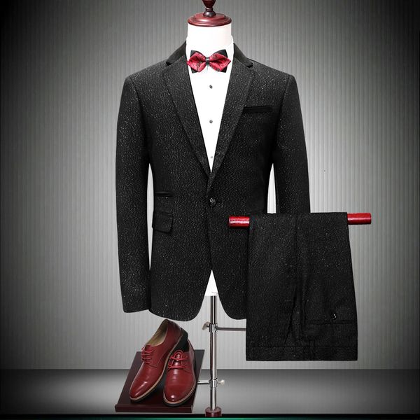 2021 black dress suits men snow point slim fit groom collar tuxedo jacket pants prom party stage 86550 kxk0, White;black
2021 black dress suits men snow point slim fit groom collar tuxedo jacket pants prom party stage 86550 kxk0, White;black