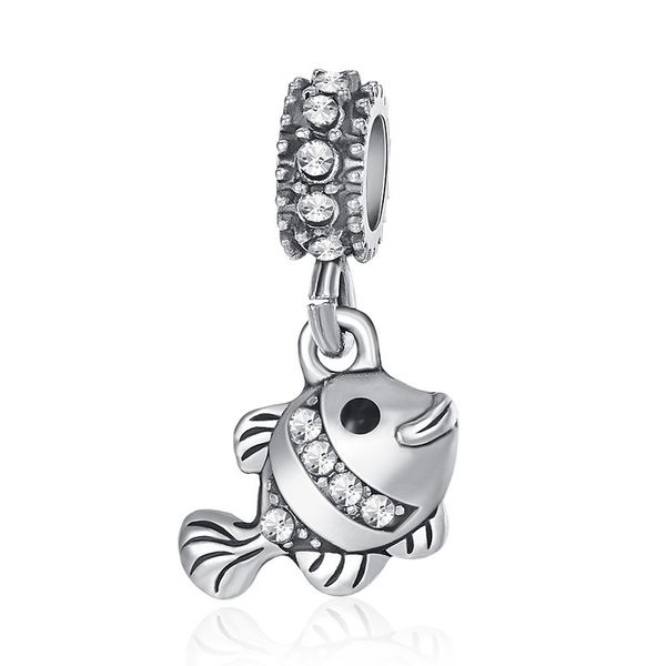 fit pandora charm bracelet fish dangle european silver bead charms beads diy snake chain for women bangle & necklace jewelry, Black
fit pandora charm bracelet fish dangle european silver bead charms beads diy snake chain for women bangle & necklace jewelry, Black