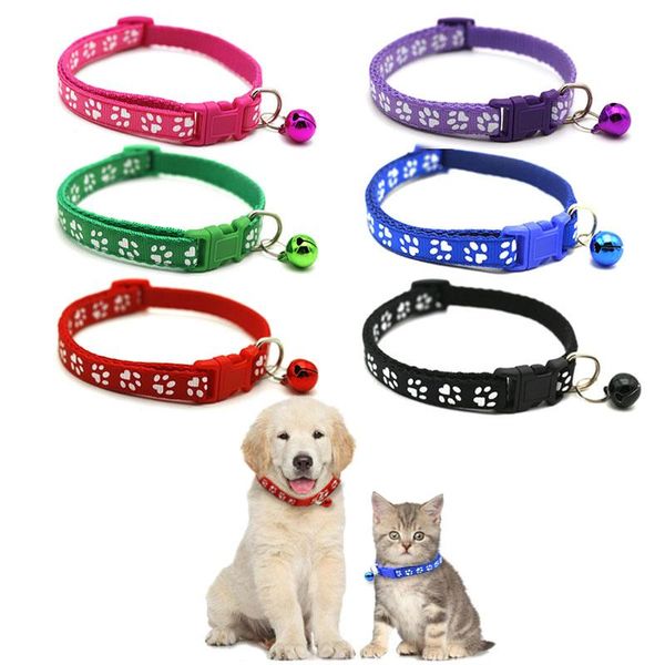 pet collar dog footprint collar with bell cat adjustable cat buckle kitten puppy supplies pet necklace accessories
pet collar dog footprint collar with bell cat adjustable cat buckle kitten puppy supplies pet necklace accessories