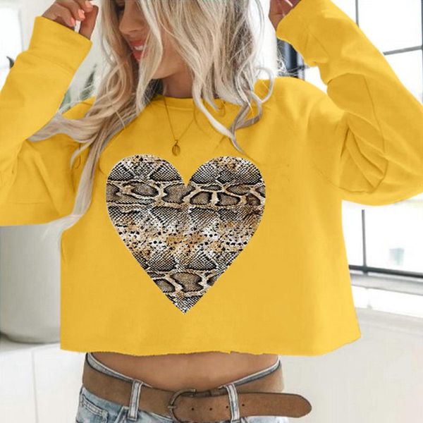 women's blouses & shirts feitong blouse 2021 cropped love shape leopard print ladies long sleeve pullover women shirt streetwear cloth, White
women's blouses & shirts feitong blouse 2021 cropped love shape leopard print ladies long sleeve pullover women shirt streetwear cloth, White