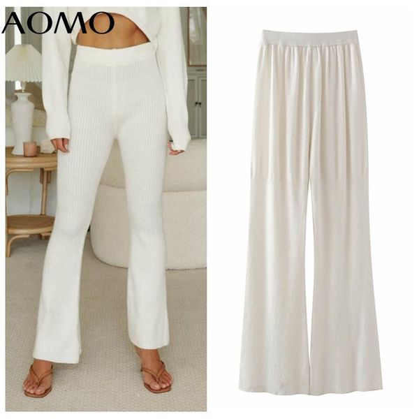 women's pants & capris aomo 2021 fashion women white knit sweater wide leg trousers strethy waist pockets female 1m48a, Black;white
women's pants & capris aomo 2021 fashion women white knit sweater wide leg trousers strethy waist pockets female 1m48a, Black;white