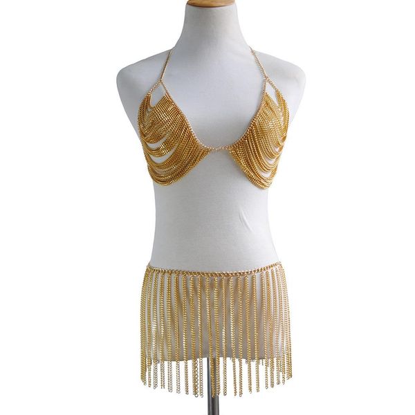 new jewelry exaggerated tassel fashion show body chain waist chain nightclub bikini bra chain, Silver
new jewelry exaggerated tassel fashion show body chain waist chain nightclub bikini bra chain, Silver