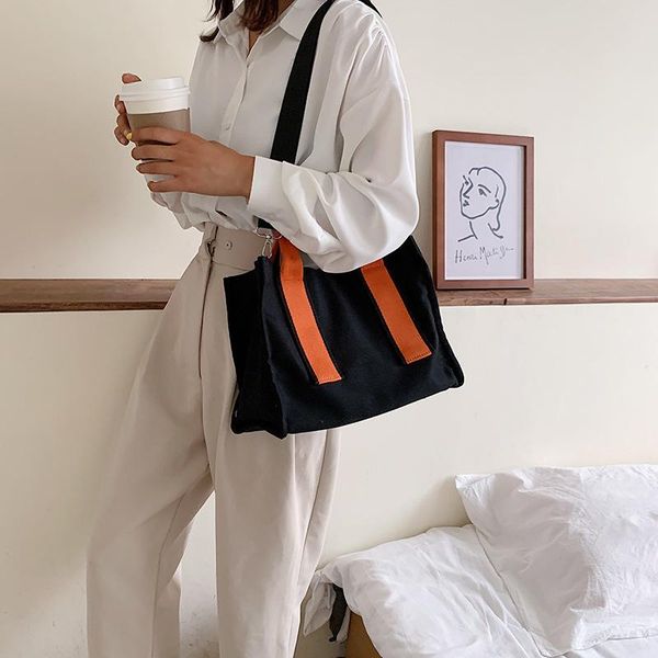 hand-held canvas women's 2021 large-capacity shopping bag literary korean style messenger shoulder bags for women cross body
hand-held canvas women's 2021 large-capacity shopping bag literary korean style messenger shoulder bags for women cross body