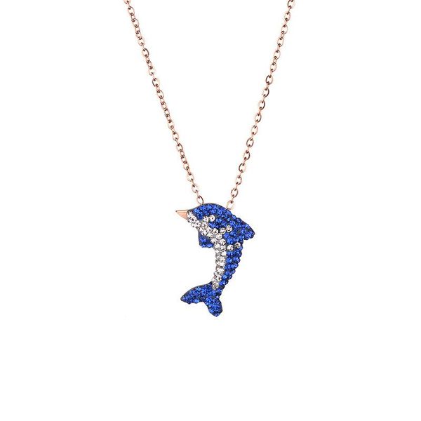 pendant necklaces trend cute dolphin crystal necklace for women stainless steel animal whale with charms jewelry holiday gift, Silver
pendant necklaces trend cute dolphin crystal necklace for women stainless steel animal whale with charms jewelry holiday gift, Silver
