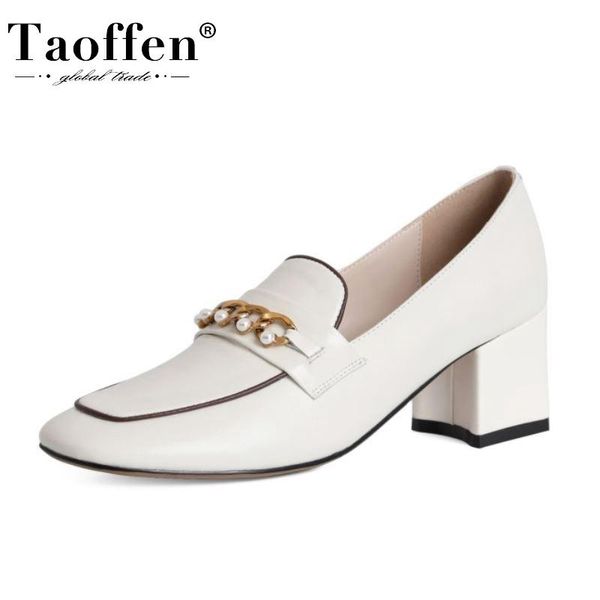 dress shoes taoffen women high heel cow leather metal chain beads pumps fashion elegant footwear size 34-40, Black
dress shoes taoffen women high heel cow leather metal chain beads pumps fashion elegant footwear size 34-40, Black