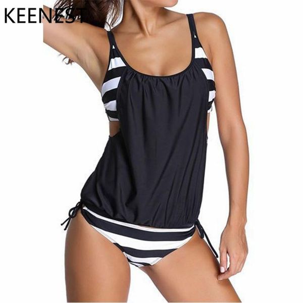 keenest 2021 plus size tankini two piece women black bathing suit padded brasil swimming suit stripe bottom sport swimwear, White;black
keenest 2021 plus size tankini two piece women black bathing suit padded brasil swimming suit stripe bottom sport swimwear, White;black