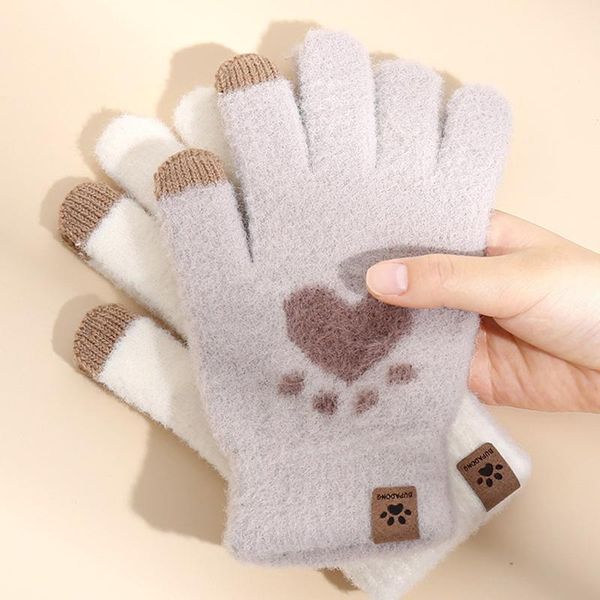 sports gloves autumn winter women's touchscreen cat pattern warm split finger glove fleece outdoor cycling driving cold-proof, Black
sports gloves autumn winter women's touchscreen cat pattern warm split finger glove fleece outdoor cycling driving cold-proof, Black