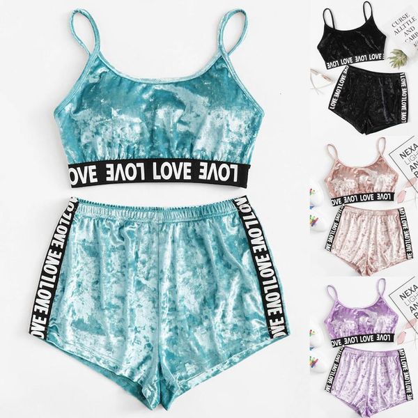 casual pajama set 2020 summer new style women sleepwear velvet babydoll letter nightwear sleepwear homewear pjs set, Black;red
casual pajama set 2020 summer new style women sleepwear velvet babydoll letter nightwear sleepwear homewear pjs set, Black;red