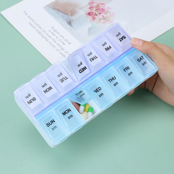7/14 grids 7 days weekly candy pill case medicine tablet dispenser carry pill box splitters pill storage supplies
7/14 grids 7 days weekly candy pill case medicine tablet dispenser carry pill box splitters pill storage supplies