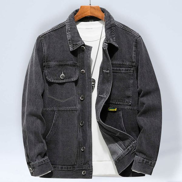 2021men's jeans jacket in spring and autumn, Black;brown
2021men's jeans jacket in spring and autumn, Black;brown