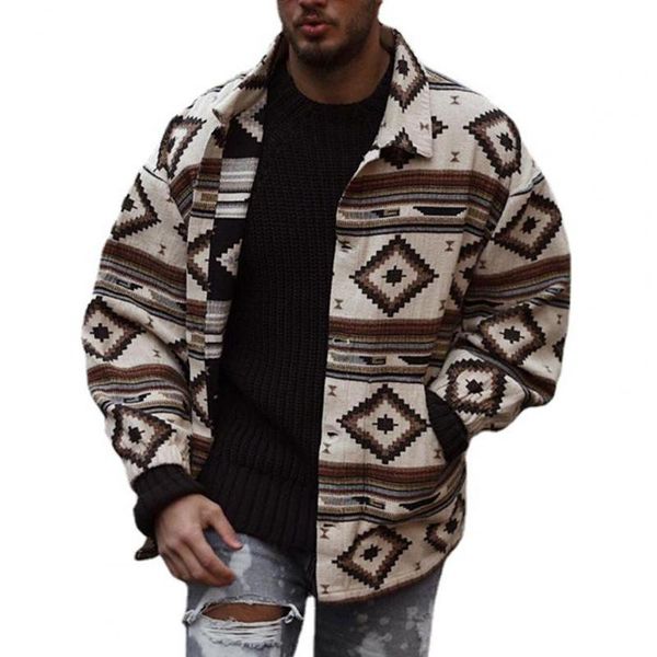 men's jackets men jacket geometry print turn-down collar autumn single breasted long sleeve casual male vinatge coat, Black;brown
men's jackets men jacket geometry print turn-down collar autumn single breasted long sleeve casual male vinatge coat, Black;brown