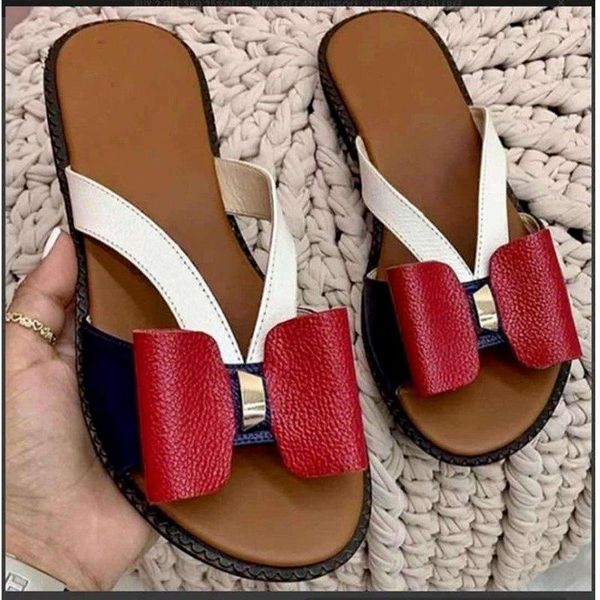 slippers flip-flops woman sandals fashion ladies summer casual flat women's blocking bowknot beach shoes mujer, Black
slippers flip-flops woman sandals fashion ladies summer casual flat women's blocking bowknot beach shoes mujer, Black