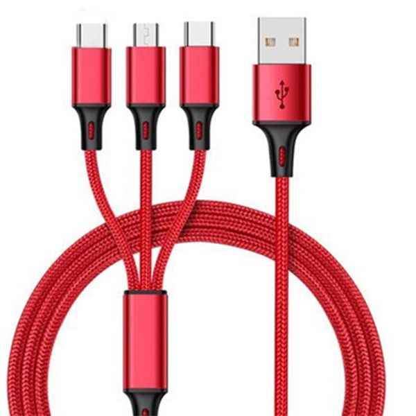 1.2m 3a cable 3 in 1 for micro usb type c fast charging cable nylon braided high speed charger cable for android samsung s5 s6 htc
1.2m 3a cable 3 in 1 for micro usb type c fast charging cable nylon braided high speed charger cable for android samsung s5 s6 htc