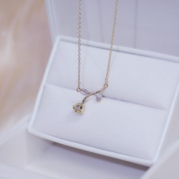 pendant necklaces ihues rose flower necklace female niche clavicle chain simple temperament neck fashion jewelry, Silver
pendant necklaces ihues rose flower necklace female niche clavicle chain simple temperament neck fashion jewelry, Silver