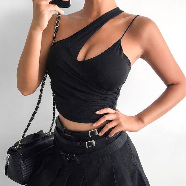 2021 new arrivals summer fashion spaghetti strap pleated black solid high street women camis, White
2021 new arrivals summer fashion spaghetti strap pleated black solid high street women camis, White