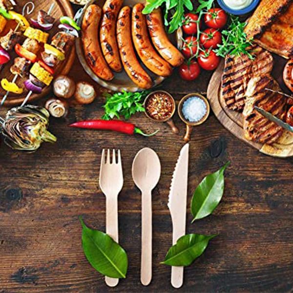 disposable dinnerware 300pcs wooden cutlery set home party dessert spoons knives forks dining tableware
disposable dinnerware 300pcs wooden cutlery set home party dessert spoons knives forks dining tableware