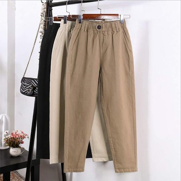 women's pants & capris s-3xl plus size spring autumn casual cargo women pantalon femme apricot black elastic waist loose sweatpants c68, Black;white
women's pants & capris s-3xl plus size spring autumn casual cargo women pantalon femme apricot black elastic waist loose sweatpants c68, Black;white