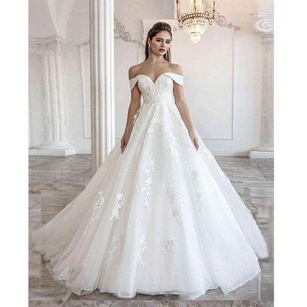 other wedding dresses a-line white 2021 lace appliques off the shoulder sleeveless tulle sweep train long bride gown vestidos de noiva
other wedding dresses a-line white 2021 lace appliques off the shoulder sleeveless tulle sweep train long bride gown vestidos de noiva