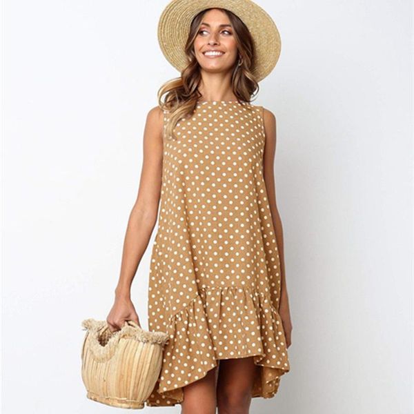 casual dresses women's dress sleeveless midi polka dot bohemia beach summer sundress party plus size female clothes vestidos, Black;gray
casual dresses women's dress sleeveless midi polka dot bohemia beach summer sundress party plus size female clothes vestidos, Black;gray