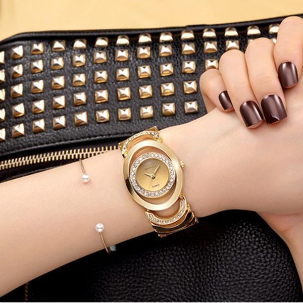 wristwatches luxury gold women watches creative design fashion rhinestone women's ladies watch clock relogio feminino, Slivery;brown
wristwatches luxury gold women watches creative design fashion rhinestone women's ladies watch clock relogio feminino, Slivery;brown