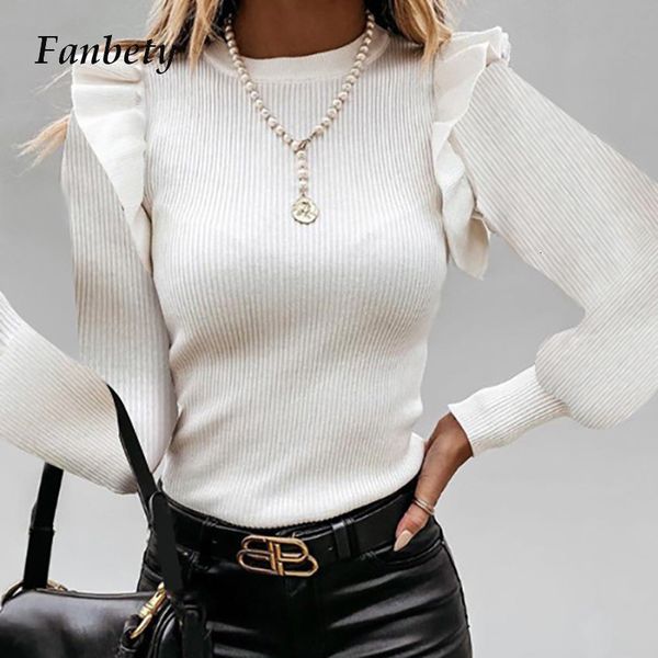 new women casual o neck solid ruffles blouse office ladies long sleeve slim pullover 2021 spring streetwear shirt blusas jm45, White;black
new women casual o neck solid ruffles blouse office ladies long sleeve slim pullover 2021 spring streetwear shirt blusas jm45, White;black