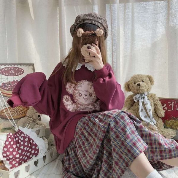 2021 deeptown bonito inverno moda kawaii hoodie feminino manga comprida impresso vermelho mais veludo quente casual pulver eegu, Black
2021 deeptown bonito inverno moda kawaii hoodie feminino manga comprida impresso vermelho mais veludo quente casual pulver eegu, Black