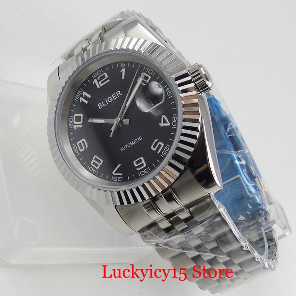 bliger self winding men watch sapphire glass date function miyota movement deployment clasp, Slivery;brown
bliger self winding men watch sapphire glass date function miyota movement deployment clasp, Slivery;brown