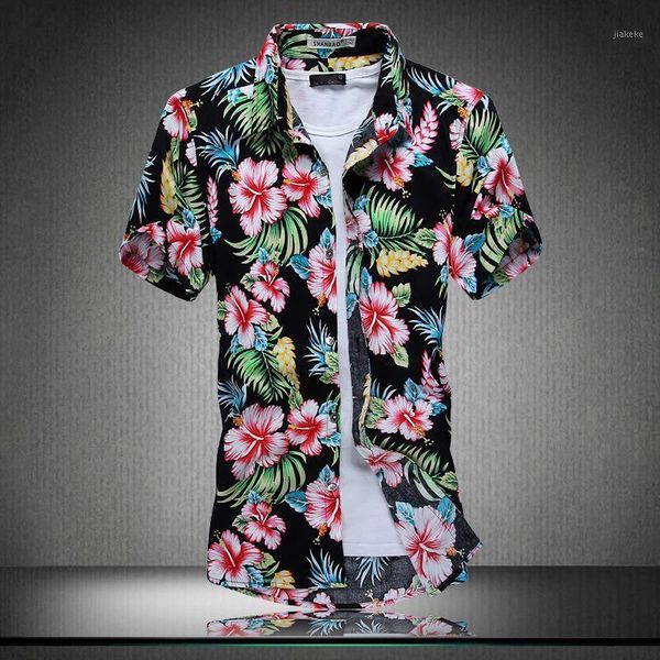 zogaa men's new fashion short shirts men's streetwear casual shirts male flower print beach style men red and blue -5xl1, White;black
zogaa men's new fashion short shirts men's streetwear casual shirts male flower print beach style men red and blue -5xl1, White;black