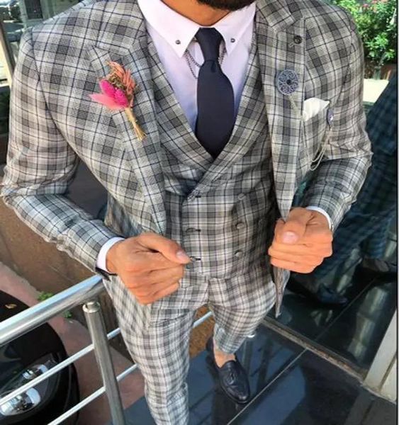 men's suits & blazers tailor made plaid mens classic formal business blazer wedding groom tuxedo 3 piece sets costume homme (jacket+ves, White;black
men's suits & blazers tailor made plaid mens classic formal business blazer wedding groom tuxedo 3 piece sets costume homme (jacket+ves, White;black